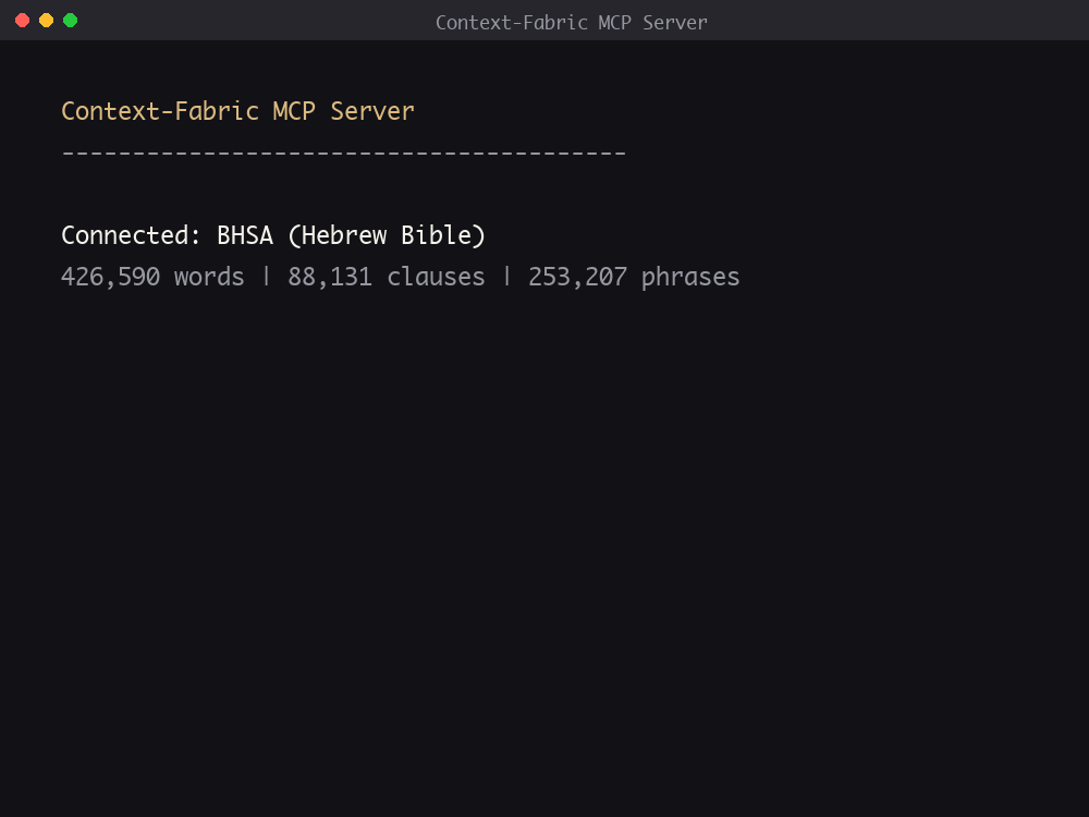 Context-Fabric MCP Server Demo